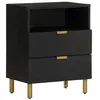 Image de Table de chevet noir 50x33x62 cm bois d ingénierie