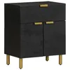 Image de vidaXL Table de chevet noir 50x33x60 cm bois d'ingénierie, table d'appoint, armoire de lit, table d'appoint pour chambre, 4017659