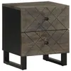 Image de vidaXL Table de chevet noir 40x33x46 cm bois de manguier solide, table d'appoint, armoire de lit, table d'appoint pour la 4017682