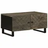 Image de Table basse noir 80x50x40 cm bois massif de manguier