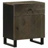 Image de vidaXL Table de chevet noir 50x33x60 cm bois de manguier massif, table d'appoint, armoire de lit, table d'appoint pour la 4017692