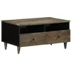 Image de Table basse gris clair 80x54x40 cm bois massif de manguier