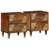 Image de Vasque de chevet 2 pcs 40x33,5x46 cm en bois de manguier
