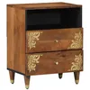 Image de Table de chevet 50x33x60 cm en bois solide de mangue