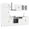Image de vidaXL Ensemble de 8 meubles de cuisine "Lucca" en bois d'ingénierie blanc 3314801