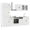 Image de vidaXL Ensemble de 8 meubles de cuisine "Lucca" en bois d'ingénierie blanc brillant 3314803