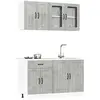 Image de Ensemble d'Armoires de Cuisine Kalmar, 4 Pièces, Gris Béton
