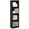 Image de Bibliothèque noir 40x24x143 cm bois d ingénierie