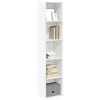 Image de vidaXL Bibliothèque blanc 40x30x189 cm bois d'ingénierie, étagère, étagère à livres, support de livre, armoire de rangement, 857885