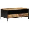 Image de Table Basse 90x50x40 cm Bois Massif Brut de Manguier