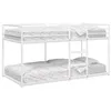 Image de VidaXL Lit superposé sans matelas blanc 90x190 cm acier, cadre de lit, sommier, meuble de chambre à coucher, lit mezzanine, 4019883