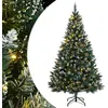 Image de Sapin de Noël artificiel - 150 cm - 150 LED - Multicolore - 8 modes d'éclairage
