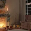 Image de vidaXL Sapin de Noël à LED 80 LED blanc chaud 120 cm, décoration de Noël, lumière LED, lumière de Noël extérieure, cône de 4019497