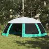 Image de Tente piscine toit amovible parois maille vert d eau 690x690 cm
