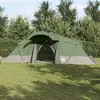 Image de Tente de famille avec fenêtres en dôme verte pour 6 personnes imperméable