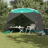 Image de Filet anti moustiques de camping avec porte vert pour 4 personnes imperméable