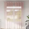 Image de vidaXL Rideaux en voile avec oeillets 2 pcs rose clair 140x260 cm, rideau en filet, rideau transparent, voile de fenêtre, 4102087
