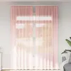 Image de vidaXL Rideaux en voile avec passe-tringles 2 pcs rose, rideau en filet, rideau transparent, voile de fenêtre, traitement de 4102200