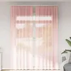 Image de vidaXL Rideaux en voile avec boucles 2 pcs rose 140x260 cm, rideau en filet, rideau transparent, voile de fenêtre, 4102290