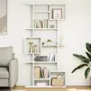 Image de Bibliothèque blanc 92x29x188 cm bois d ingénierie