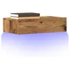 Image de vidaXL Meuble TV avec éclairage LED vieux bois 60x35x15,5 cm, banc TV, meuble hifi, centre de divertissement, buffet TV, 856343