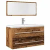 Image de vidaXL Ensemble de meubles salle de bain 2 pcs bois d'ingénierie, armoire de salle de bain, armoire de bain, meuble-lavabo 856388