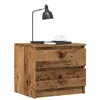 Image de Table de chevet vieux bois 50x40x43.5 cm bois d'ingénierie