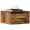 Image de Table de chevet murale vieux bois 35x35x20 cm