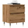 Image de vidaXL Table de chevet chêne artisanal 40x35x50 cm bois d’ingénierie, meuble de chevet, table d'appoint, armoire de lit, 857398