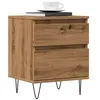 Image de Table de chevet chêne artisanal 40x35x50 cm bois d'ingénierie