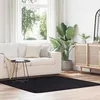 Image de vidaXL Tapis shaggy à poils longs noir 160x160 cm polyester, tapis, tapis de chambre, tapis moderne, tapis de salon, tapis 4102870