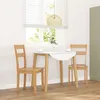 Image de Chaises à manger 2 pcs bois massif naturel caoutchouc