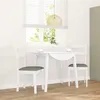 Image de Lot de 2 chaise Vidaxl en bois massif non pliable interieur H. 89 cm blanc