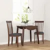 Image de Chaises à manger coussins 2 pcs marron bois massif caoutchouc