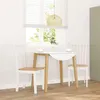 Image de vidaXL Chaises à manger 2 pcs blanc bois massif caoutchouc, chaise à dîner, chaise, chaise de salon, chaises à dîner, chaise 4102392