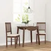Image de Chaises à manger coussins 2 pcs marron bois massif caoutchouc