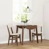 Image de Lot de 2 chaise Vidaxl en bois massif non empilable non pliable H. 81.5 cm interieur marron