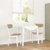 Image de Lot de 2 chaise Vidaxl interieur non pliable en bois massif H. 81.5 cm blanc