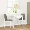 Image de Lot de 2 chaise Vidaxl interieur non empilable non pliable H. 86.5 cm en bois massif blanc