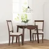Image de Chaises à manger coussins 2 pcs marron bois massif caoutchouc