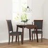 Image de Chaises à manger coussins 2 pcs marron bois massif caoutchouc