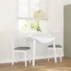 Image de Lot de 2 chaise Vidaxl interieur non pliable en bois massif H. 94 cm blanc