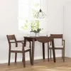 Image de Lot de 2 chaise vidaxl en bois massif non pliable H. 80.5 cm interieur marron