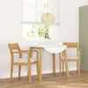Image de Chaises à manger coussins 2 pcs naturel bois massif caoutchouc