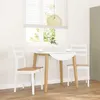 Image de vidaXL Chaises à manger 2 pcs blanc bois massif caoutchouc, chaise à dîner, chaise, chaise de salon, chaises à dîner, chaise 4102520