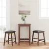 Image de chaises de bar avec coussins 2 pcs marron bois massif d hévéa