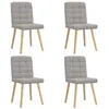 Image de Lot de 4 chaise vidaxl en bois massif non empilable non pliable interieur H. 86 cm gris