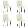 Image de Chaises à manger lot de 4 Crème Velours