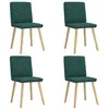 Image de Chaises à manger lot de 4 vert foncé tissu