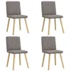 Image de Lot de 4 chaise Vidaxl interieur non empilable non pliable H. 86 cm en bois massif marron
